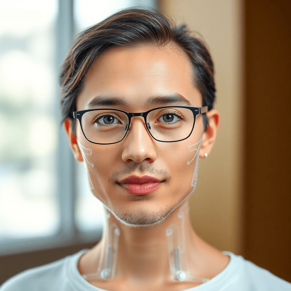 professional headshot transformation AI technology, modern digital interface