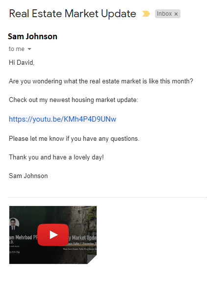 embed videos in emails
