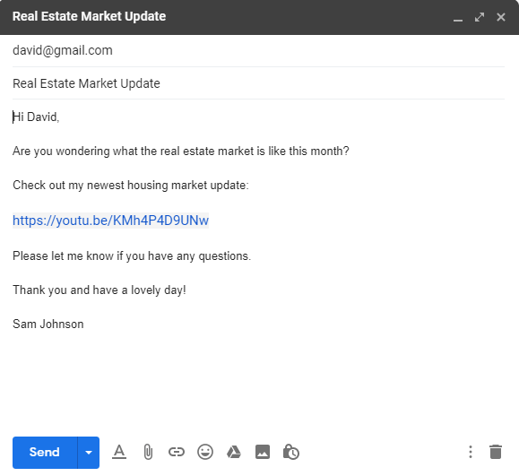 embed video in email