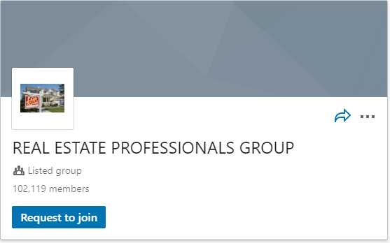 LinkedIn real estate professionals group