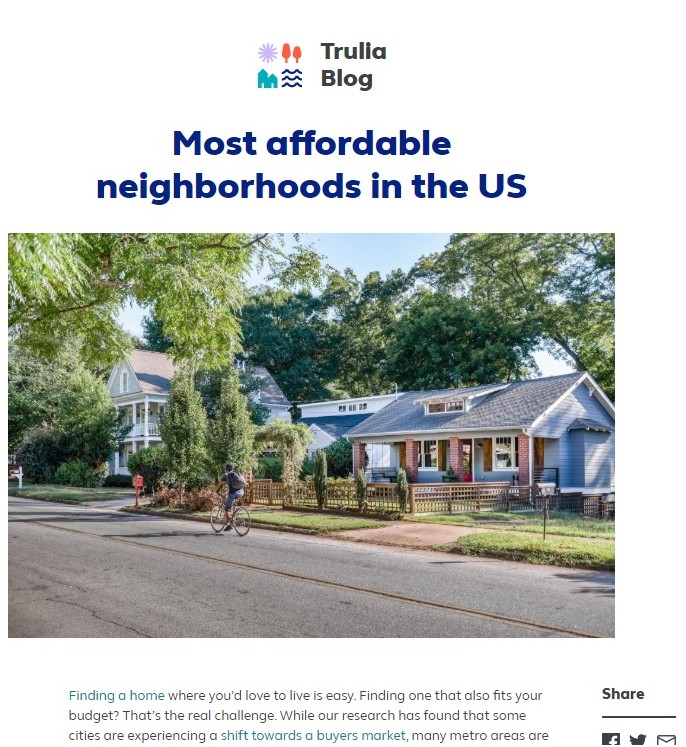 Most Affordable Neighborhoods in the US