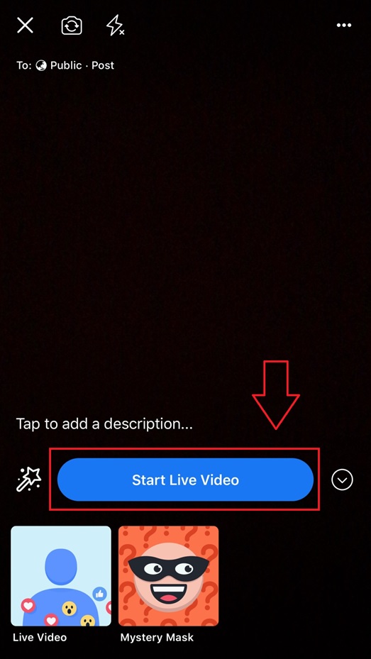 Start Live Video Example