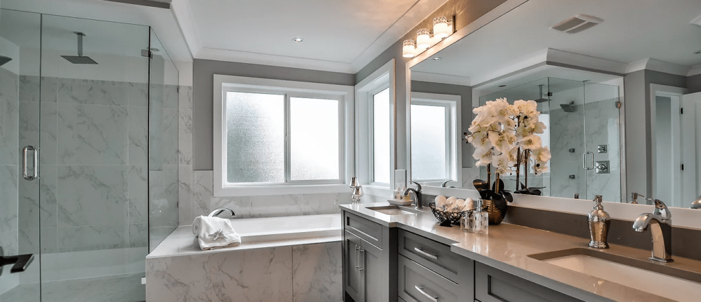 Large bright bathroom