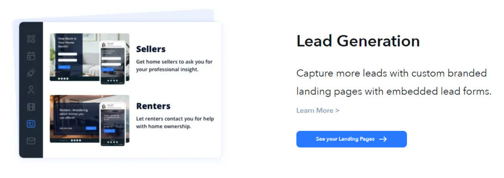 real estate landing page