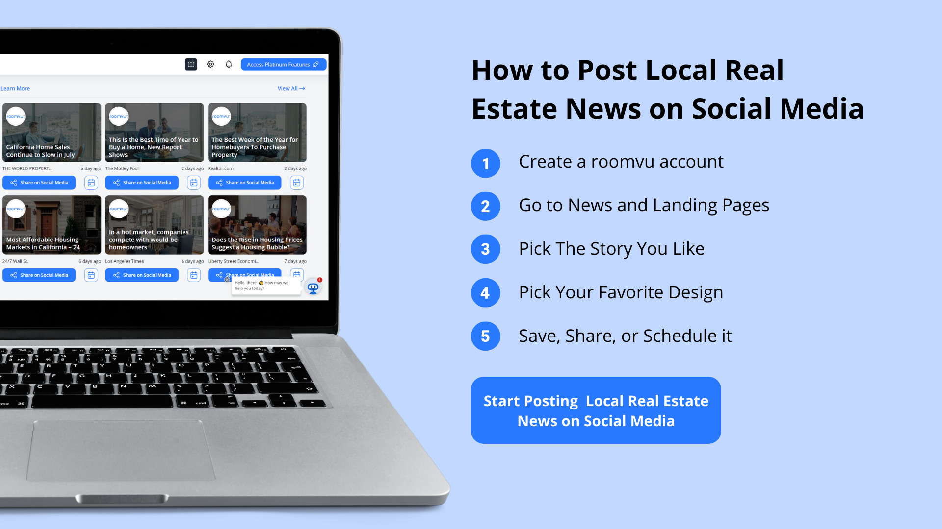 how to post local real estate news on social media