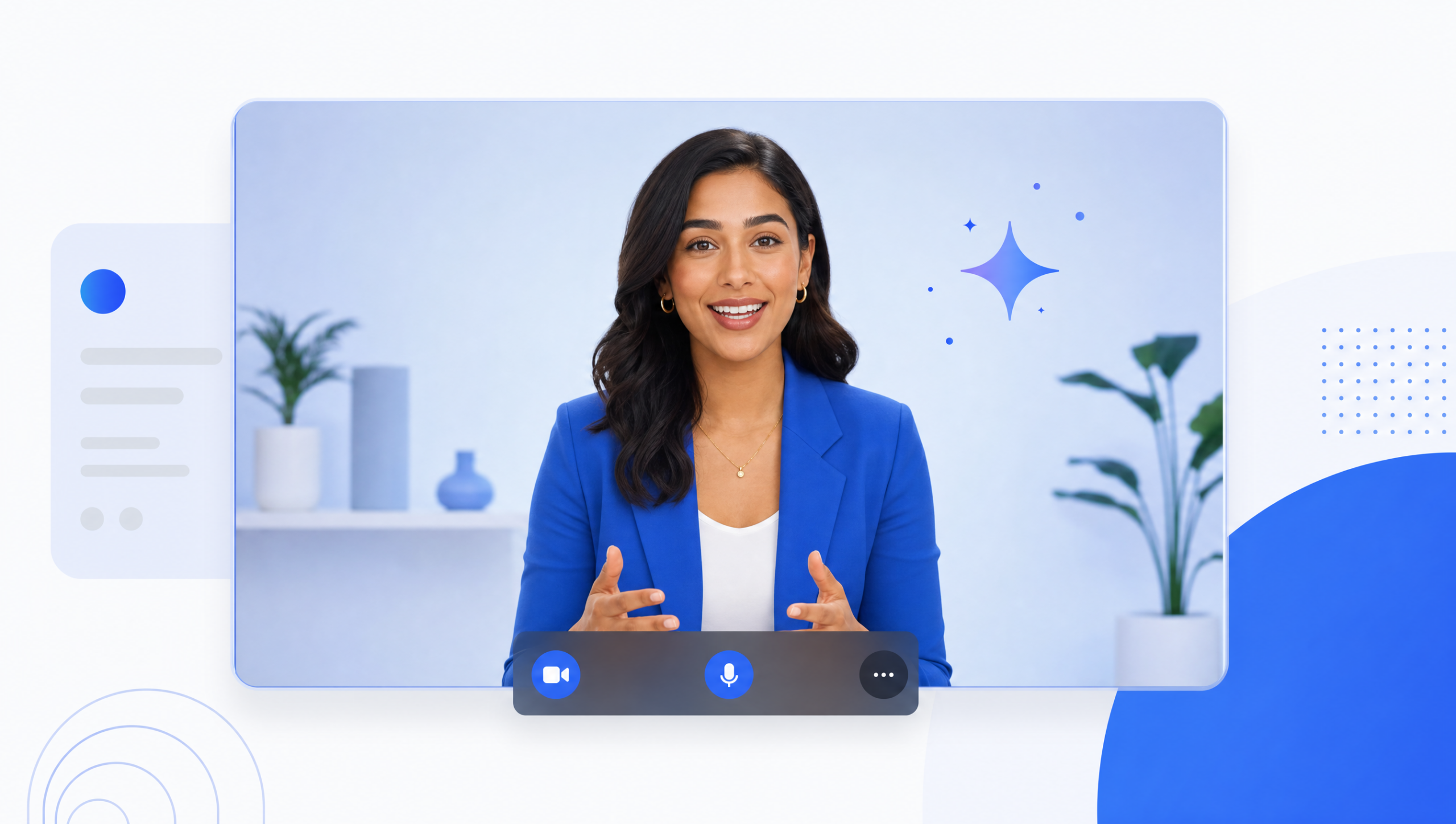 AI actor video presenter delivering a third party marketing message for an agent