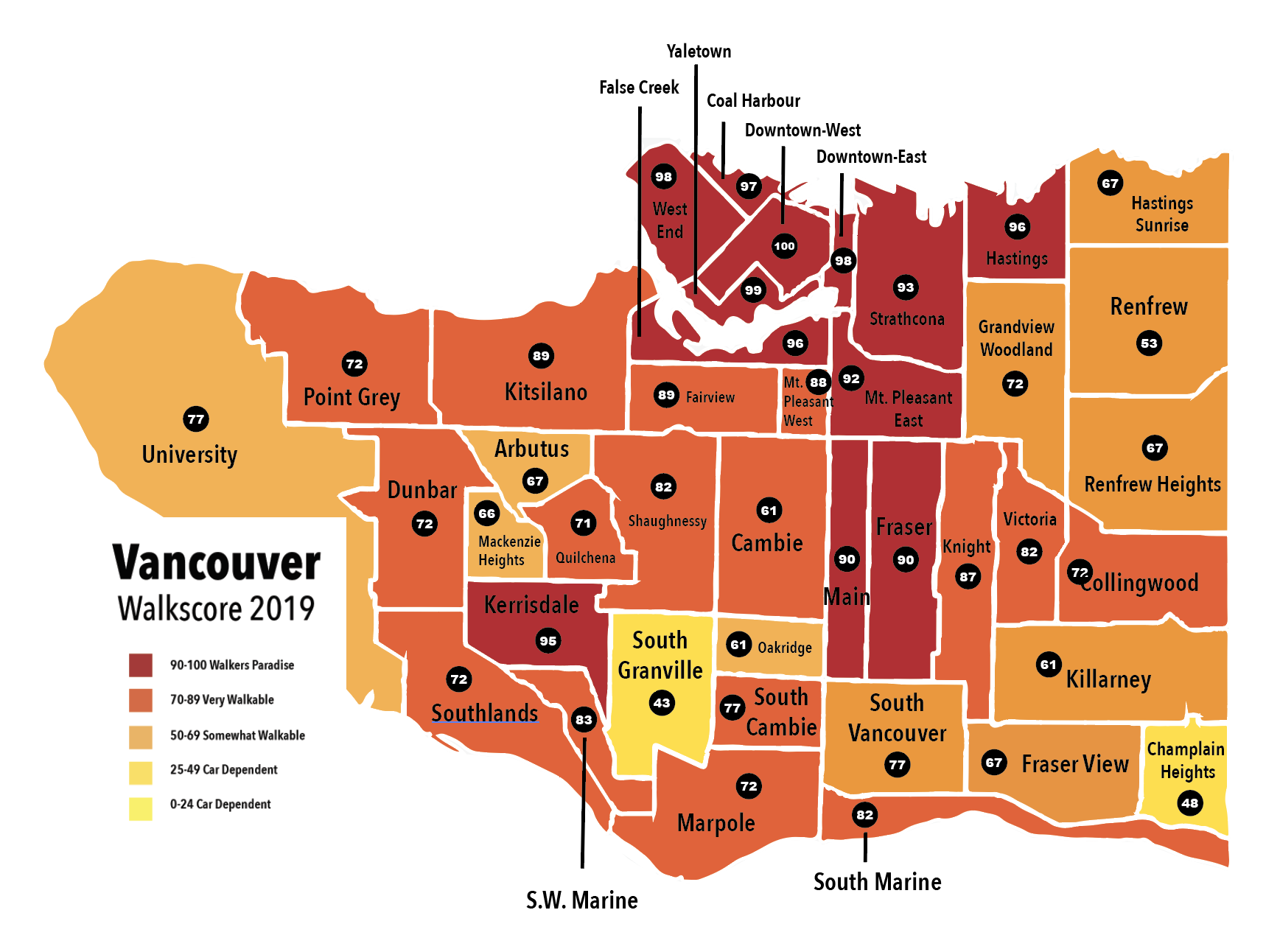 Vancouver neighbourhood map